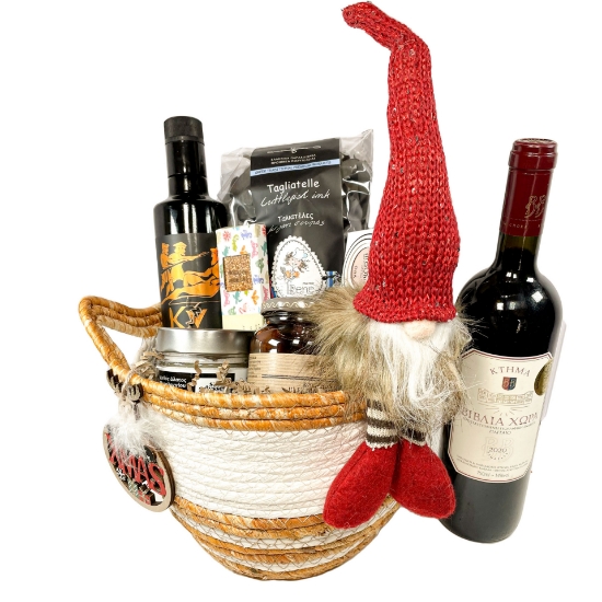  Traditional Christmas Greek Wicker Gift Basket
